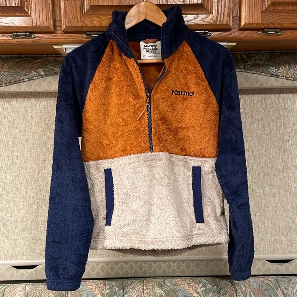 Marmot Homestead Color block Half Zip Fleece Jacket S